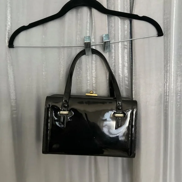 black shinny vinyl like bag - Picture 5 of 5